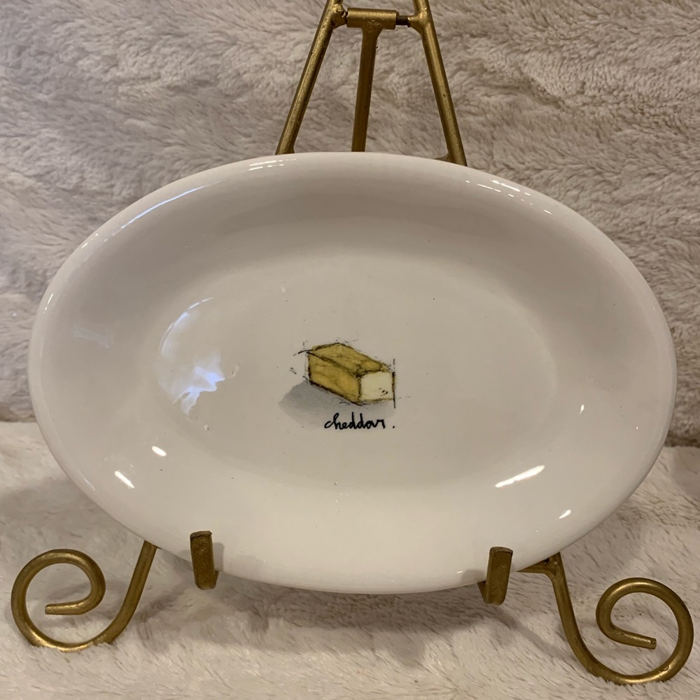 Rae Dunn Cheddar cheese artisan oval plate